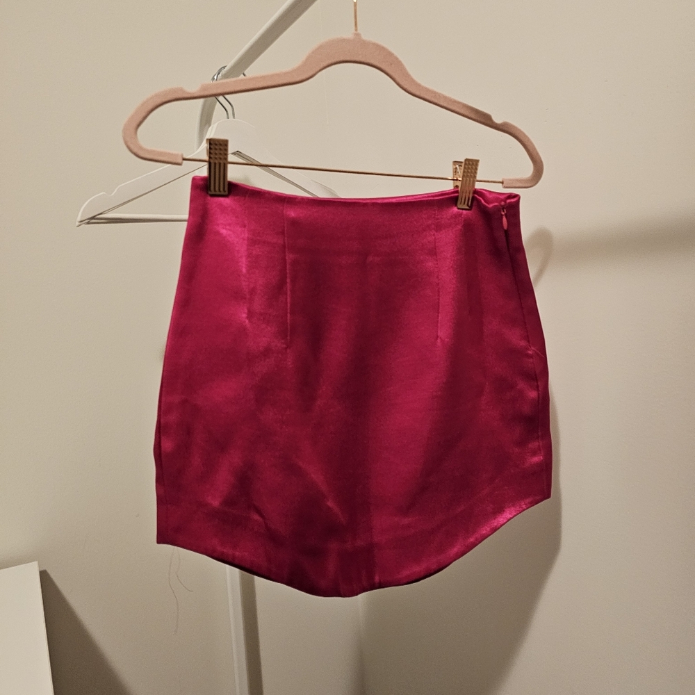 ZARA Pink Satin Skirt